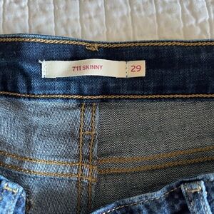 Levi’s 711 leopard print jeans